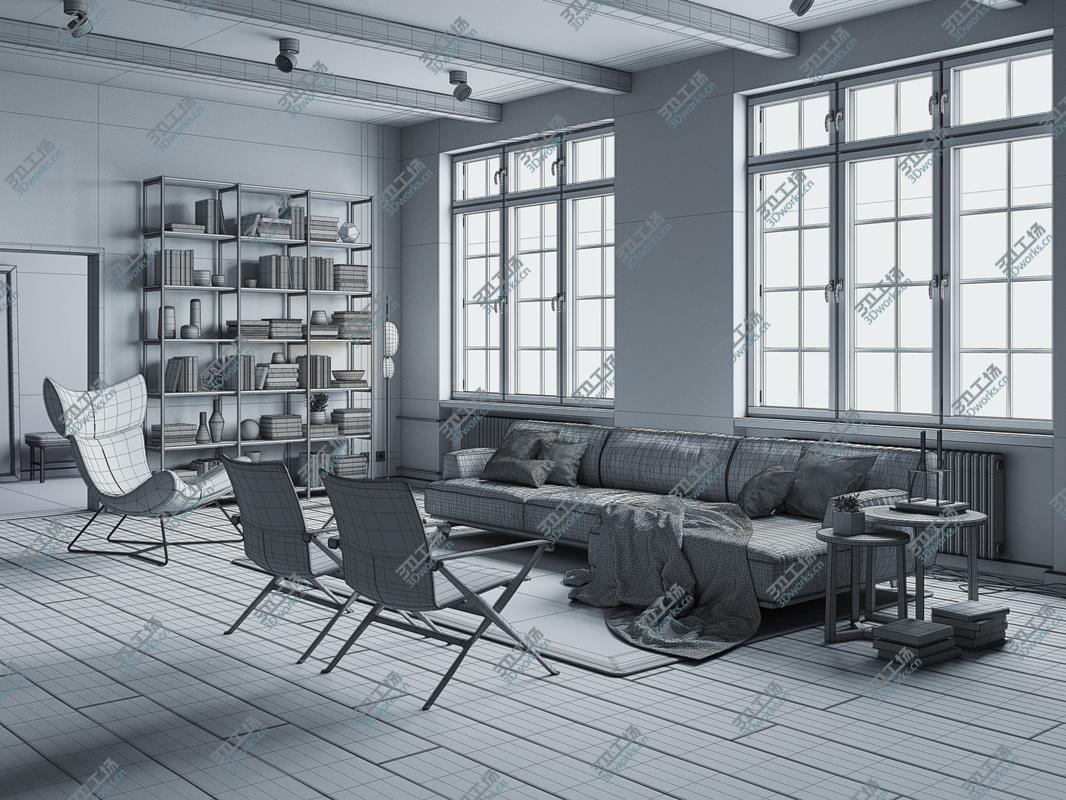 images/goods_img/20210313/Living Room Interior Scene for Cinema 4D and Octane Render 3D/4.jpg